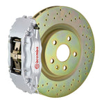 Load image into Gallery viewer, Brembo 05-13 Corvette Front GT BBK 4 Piston Cast 2pc 355x32 1pc Rotor Drilled-Silver
