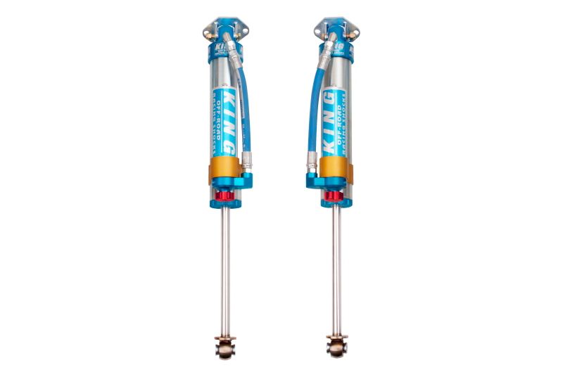 King Shocks 07-18 Jeep Wrangler JK Rear 2.5 Dia Piggy Hose Res Shocks 0-2in Lift w/Adjuster (Pair)