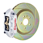 Load image into Gallery viewer, Brembo 10-15 Camaro V6 Rear GT BBK 4 Piston Cast 365x28 1pc Rotor Slotted Type-1-Silver
