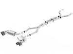 Load image into Gallery viewer, Borla 16-17 Chevy Camaro 6.2L 4in Dual Carbon Fiber Tips Dual Split Exit S-Type Catback Exhaust
