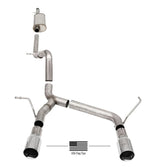 Load image into Gallery viewer, Corsa 2018-2025 Jeep Wrangler JLU 3.6L 2.75in Sport Cat-Back Exhaust w/ American Flag Tips
