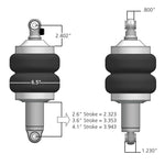 Load image into Gallery viewer, Ridetech HQ Series ShockWaves 3.2in Travel 6.5in dia Double Convoluted .625in Bearing/.625in Bearing
