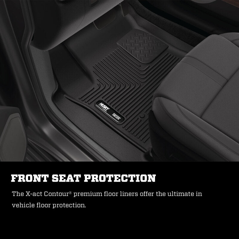 Husky Liners 21-23 Jeep Grand Cherokee L 2nd Row Bucket Seats X-act Contour Rear Floor liner (Black)