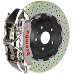 Load image into Gallery viewer, Brembo 10-15 Camaro SS Front GTR BBK 6 Piston Billet380x34 2pc Rotor Drilled- Nickel Plated
