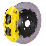 Load image into Gallery viewer, Brembo 10-15 Camaro SS/12-15 Camaro ZL1 F GT BBK 6Piston Cast 405x34 2pc Rotor Slotted Type1-Yellow

