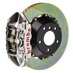 Load image into Gallery viewer, Brembo 10-15 Camaro SS/V6 Camaro ZL1 Rr GTR BBK 4 Pist Billet 380x28 2pc Rotor Slotted Type1-Nickel
