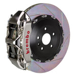Load image into Gallery viewer, Brembo 10-15 Camaro SS/12-15 Camaro ZL1 Fr GTR BBK 6Pist Billet 405x34 2pc Rotor Slot Type1-Nickel
