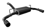 Load image into Gallery viewer, Corsa 2018-2025 Jeep Wrangler JL 2.5in Dual Rear Exit Black Tips Sport Axle-Back Exhaust
