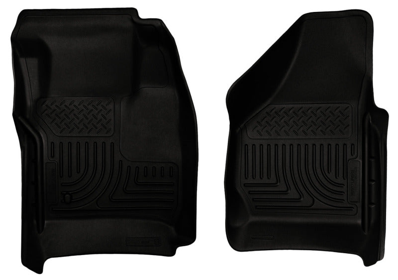 Husky Liners 08-10 Ford SuperDuty Regular/Super/Crew Cab WeatherBeater Black Floor Liners