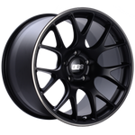 Load image into Gallery viewer, BBS CH-R 19x8.5 5x112 ET40 Satin Black Polished Rim Protector Wheel -82mm PFS/Clip Required
