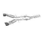 Load image into Gallery viewer, MagnaFlow SYS Cat-Back 2015-2017 Cadillac CTS-V 6.2L Quad 4in Carbon Fiber Tips
