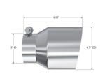 Load image into Gallery viewer, MBRP Universal Stainless Steel Dual Wall Tip 4.5in OD/3in Inlet/6.13in L
