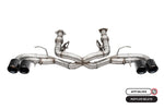 Load image into Gallery viewer, Corsa 2020-2025 Chevrolet Corvette C8 RWD 3in Track Cat-Back Delete Exhaust w/4.5in CF Black PVDTips
