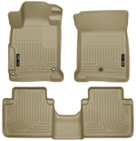 Load image into Gallery viewer, Husky Liners 2013 Honda Accord WeatherBeater Tan Front &amp; 2nd Seat Floor Liners (4-Door Sedan Only)
