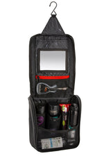 Load image into Gallery viewer, ARB Toiletries Bag Charcoal Finish w/ Red Highlights PVC Outer Shell Mesh Pockets Mirror
