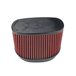 Load image into Gallery viewer, Injen 8-Layer Oiled Cotton Gauze Air Filter/ Oval ID Oval Base/5.55in Media HT/7in x 2.75in Oval Top
