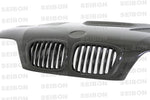 Load image into Gallery viewer, Seibon 01-05 BMW E46 M3 GTR Style Carbon Fiber Hood
