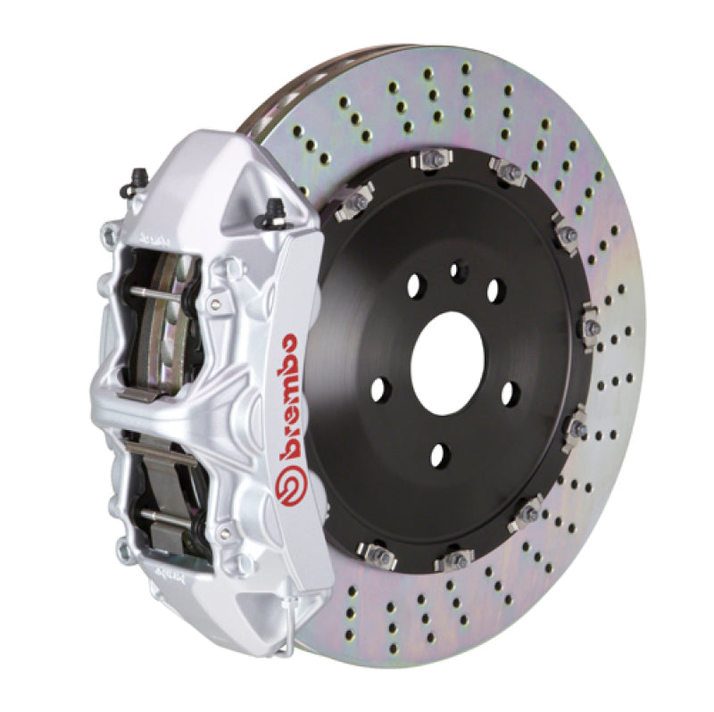 Brembo 2023 Volkswagen Tiguan R (Mk2) Front GT BBK 6-Piston 405x34 2-Piece Rotors Drilled - Silver