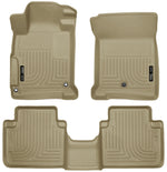 Load image into Gallery viewer, Husky Liners 2013 Honda Accord WeatherBeater Tan Front &amp; 2nd Seat Floor Liners (4-Door Sedan Only)
