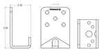 Load image into Gallery viewer, Ridetech Bolt-On Under Frame Bracket Black Powdercoat
