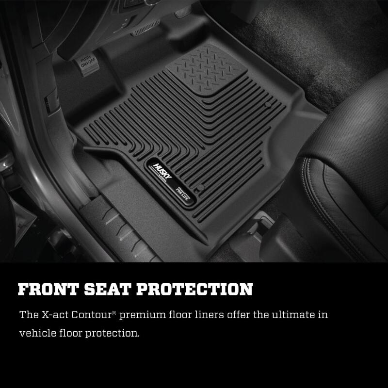 Husky Liners 11-15 Ford F-250/F-350 SuperCab X-Act Contour Black 2nd Row Floor Liners