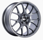 Load image into Gallery viewer, BBS CH-R 18x8.5 5x112 ET47 Satin Titanium Polished Rim Protector Wheel -82mm PFS/Clip Required
