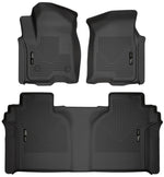 Load image into Gallery viewer, Husky Liners 19-23 Chevrolet Silverado 1500 Crew Cab WeatherBeater Blk Front &amp; 2nd Seat Floor Liners
