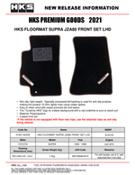 Load image into Gallery viewer, HKS 93-02 Toyota JZA80 Supra Front Floormat Set - LHD
