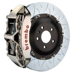 Load image into Gallery viewer, Brembo 10-15 Camaro SS Front GTR BBK 6 Piston Billet380x34 2pc Rotor Slotted Type-3- Nickel Plated
