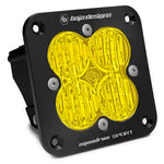 Load image into Gallery viewer, Baja Designs Squadron Sport Black Wide Cornering Pattern Flush Mount LED Light Pod - Amber
