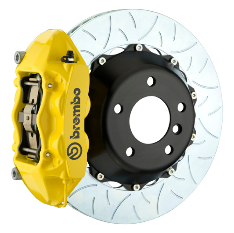 Brembo 05-13 Range Rover Sport Rear GT BBK 4 Piston Cast 380x28 2pc Rotor Slotted Type3- Yellow