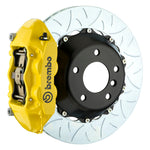 Load image into Gallery viewer, Brembo 10-15 Camaro SS/V6 Camaro ZL1 Rr GT BBK 4 Pist Cast 380x28 2pc Rotor Slotted Type3- Yellow
