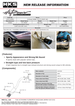 Load image into Gallery viewer, HKS Hi-Power Muffler 2014+ Honda Fit Sport GK5 w/ Carbon Tips
