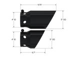 Load image into Gallery viewer, MBRP 2008+ Ford F250/350/450 6.4 L 4 inlet 5 Tip Cover Set - 6.75in and 9.75in Length - Black
