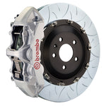 Load image into Gallery viewer, Brembo 10-15 Camaro SS/12-15 Camaro ZL1 Fr GT BBK 6Pist Cast 405x34 2pc Rotor Slotted Type3-Silver
