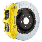 Load image into Gallery viewer, Brembo 10-15 Camaro SS/12-15 Camaro ZL1 F GT BBK 6Piston Cast 405x34 2pc Rotor Slotted Type3-Yellow
