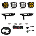 Load image into Gallery viewer, Baja Designs 2021+ Ford F150 Fog Pocket Kit SAE Amber Squadron Pro DC
