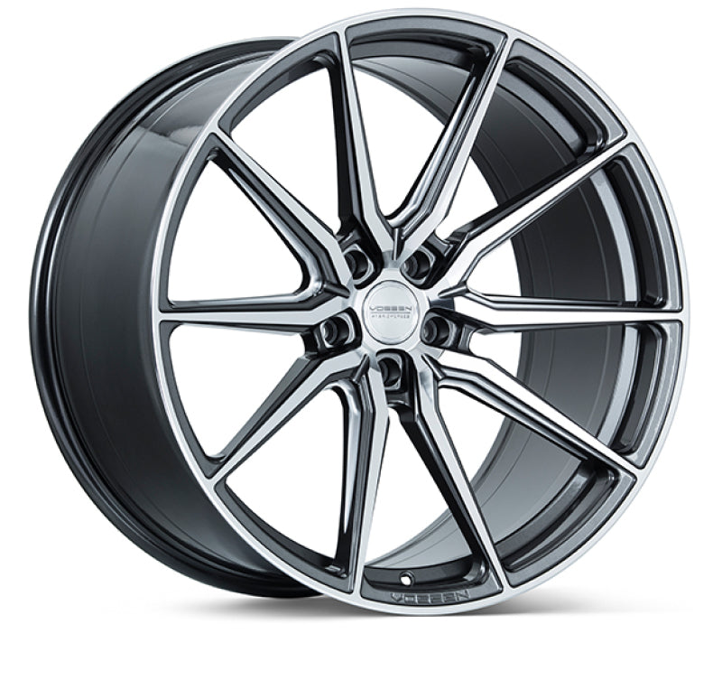 Vossen HF-3 20x10.5 / 5x112 / ET36 / Deep Face / 66.5 - Gloss Graphite Polished Wheel