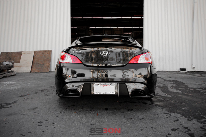 Seibon 08-10 Hyundai Genesis 2dr SP-Style Carbon Fiber Rear Lip