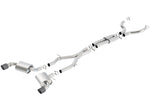 Load image into Gallery viewer, Borla 16-17 Chevy Camaro 6.2L 4.5in Carbon Fiber Tips Single Split Exit S-Type Catback Exhaust
