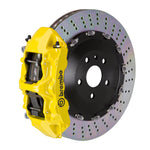 Load image into Gallery viewer, Brembo 10-15 Camaro SS/12-15 Camaro ZL1 Front GT BBK 6 Piston Cast 405x34 2pc Rotor Drilled- Yellow
