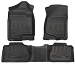 Load image into Gallery viewer, Husky Liners 07-12 Chevy Silverado/GMC Sierra Extended Cab WeatherBeater Combo Black Floor Liners
