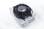 Load image into Gallery viewer, CSF Dual Fluid Bar &amp; Plate HD Oil Cooler w/9in SPAL Fan (1/3 &amp; 2/3 Partition) - 13.8in L x 10in H
