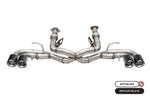 Load image into Gallery viewer, Corsa 2020-2025 Chevrolet Corvette C8 RWD 3in Track Cat-Back Delete Exhaust w/4.5in CF Polished Tips
