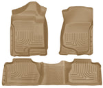 Load image into Gallery viewer, Husky Liners 07-12 Chevy Silverado/GMC Sierra Extended Cab WeatherBeater Combo Tan Floor Liners
