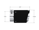 Load image into Gallery viewer, MBRP Universal Carbon Fiber Tip 3in ID / 4in OD Out / 6.13in Length Angle Cut Dual Wall
