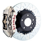Load image into Gallery viewer, Brembo 10-15 Camaro SS/V6 Camaro ZL1 Rr GTR BBK 4Pist Billet 380x28 2pc Rotor Slotted Type3- Nickel
