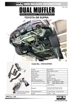 Load image into Gallery viewer, HKS 2019+ Toyota GR Supra w/o OPF Dual Hi-Power Titanium Tip Catback Exhaust
