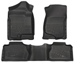 Load image into Gallery viewer, Husky Liners 07-12 Chevy Silverado/GMC Sierra Extended Cab WeatherBeater Combo Black Floor Liners
