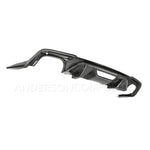 Load image into Gallery viewer, Anderson Composites 2018 Ford Mustang GT Type-OE Carbon FIber Quad Tip Rear Diffuser
